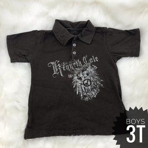 [Kenneth Cole Reaction] Brown Graphic Polo Size 3T / 36 Months Boys Toddler Top